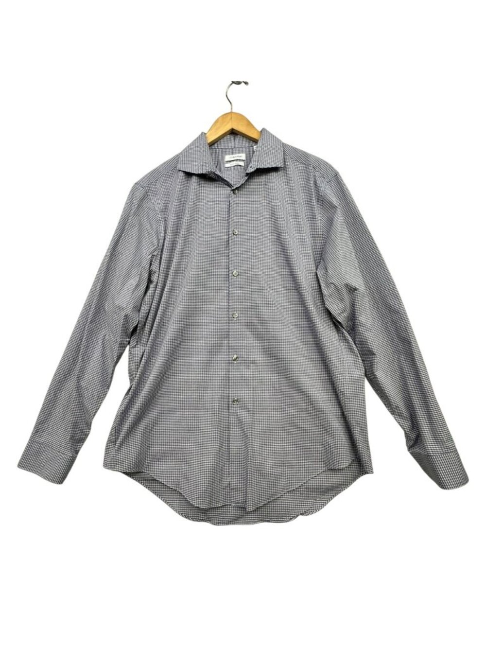 Calvin Klein Mens Slim Fit Stretch Dress Shirt 16-16.5 Neck Large Woven Casual